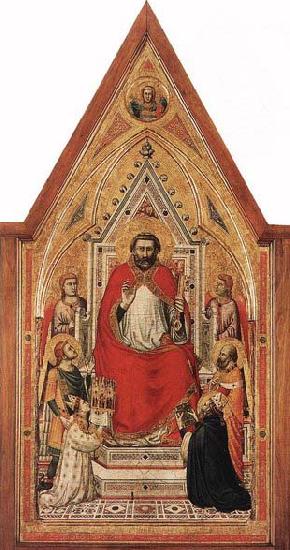 GIOTTO di Bondone The Stefaneschi Triptych: St Peter Enthroned oil painting picture